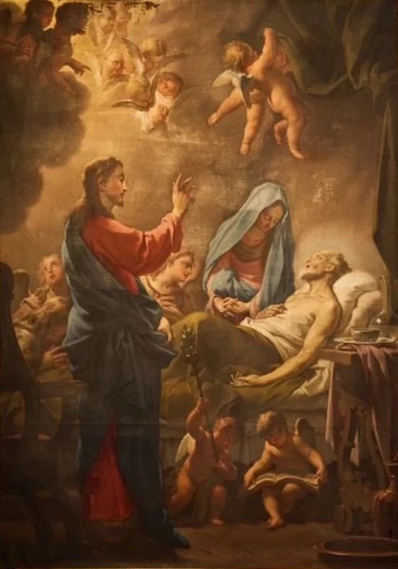 Morte di San Giuseppe tra Gesù e la Madonna - Cattedrale di Narni
